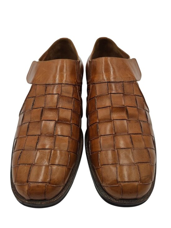 Avventura Woven Leather Tan Monk Strap Oxford Dress Shoes Men\'s US 11.5 main image 15